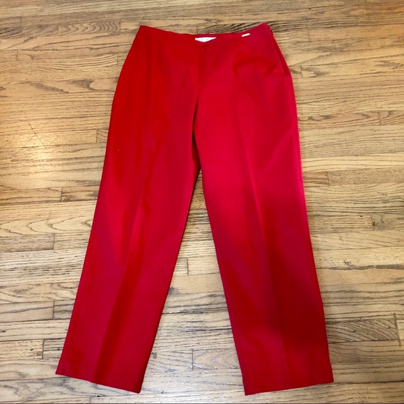 St. John Sport Essentials Red Suit Pants Size 6 - Picture 3 of 8